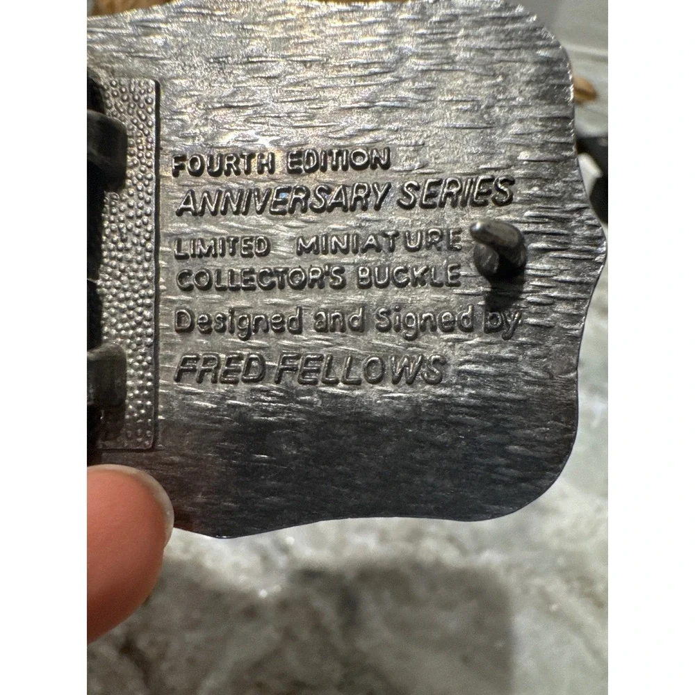 1986‎ Hesston National Finals Rodeo (NFR) commemorative belt buckle silver